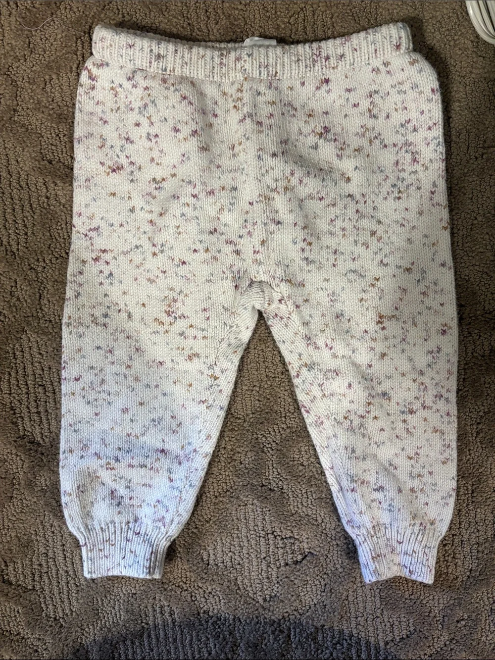 GAP Cream Speckled Knit Sweater Set